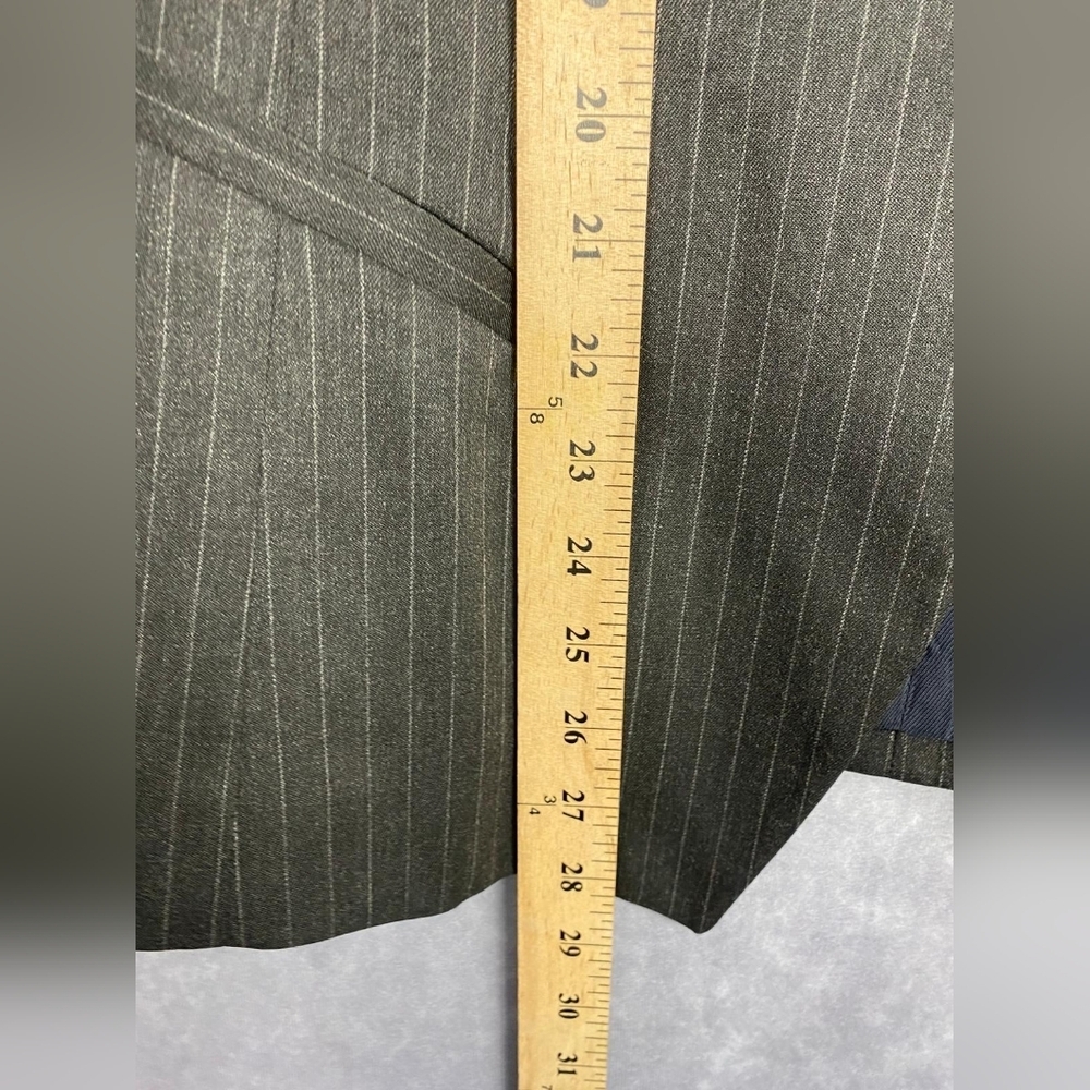 Zara Basic Gray Pinstripe Blazer Jacket Women's S… - image 4